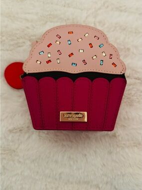 kate spade pink & fuchsia cupcake coin purse